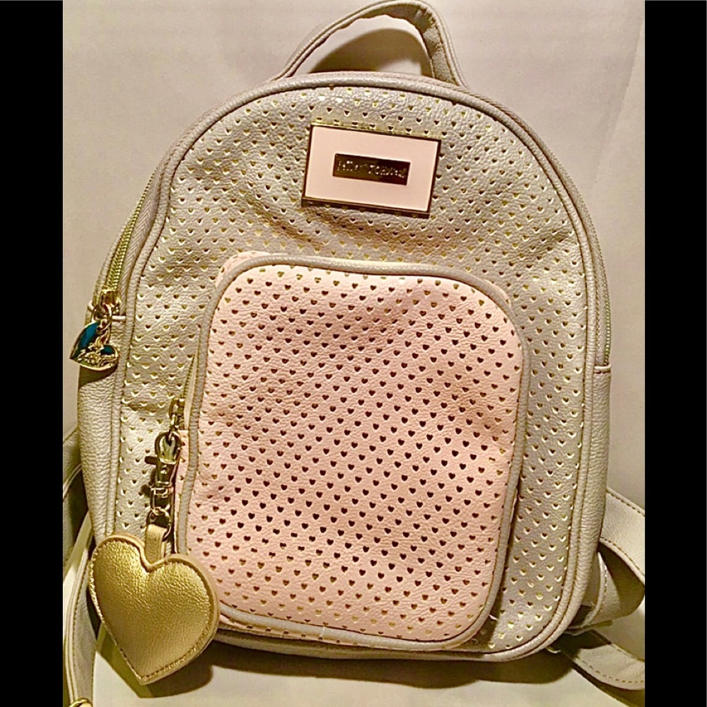 [SOLD] Betsey J. Two-Tone Hearts Mini Backpack - Picture 12 of 12